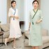 Chinese improved folk dance outfit women stage performance oriental tea service hanfu dress