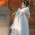 Women Chinese Hanfu Cape Cloak Fairy Hooded Floral Embroidery Warm Coat Oriental Ancient Princess Overcoat 120cm