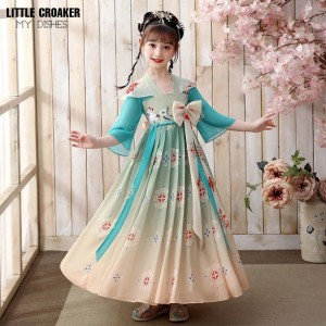 Children Hanfu Women Summer Chinese Ancient Costumes Little Girl Fairy Summer Dresses Halloween Princess Costumes for Girls