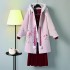 Tang Suit Chinese Improved Hanfu Women Woolen Trench Pleated Dresses Overwear Ethnic Flower Embroidery Clothes