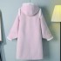 Tang Suit Chinese Improved Hanfu Women Woolen Trench Pleated Dresses Overwear Ethnic Flower Embroidery Clothes