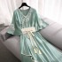 Spring Summer Tang Suit Embroidered One piece Fairy Skirt Chinese Women Clothing Modified Green Slim Dance Hanfu