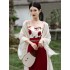 National Chinese Improved Hanfu Daily Wide Sleeved Fairy Skirt Han Element Dresses 3 Piece Suit