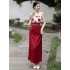 National Chinese Improved Hanfu Daily Wide Sleeved Fairy Skirt Han Element Dresses 3 Piece Suit