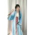 Original Hanfu Women Dresses Cardigan Chinese Traditional Ancient Female Blue Hanfu long bei zi