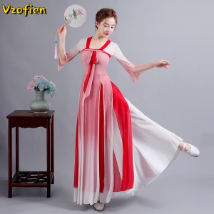 Chinese Classical Dance Costumes Female Oriental Traditional Dance Hanfu Dresses Elegant Ancient Yangko Dance Wear Performance