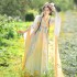 Chinese Vintage Sweet Fairy Hanfu Dresses Women Elegant Floral Embroidery Princess Costumes Cosplay Stage Dance Robe Sets