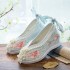 Hanfu Shoes Women Chinese Vintage Embroidered Shoes Hanfu Cheongsam Shoes White Blue Red Chinese Gift For Women Plus Size