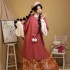 6 Color Improved Ming Dynasty Hanfu Coat Square Collar Autumn Winter Chinese Woolen Long Coat Women