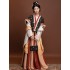 Tang Costumes Women Woven Gold backed Round Neck Jacket Waist Torn Skirt Thickened Winter Hanfu Dresses