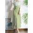 Women Modern Song Dynasty Hanfu Long Coat With Aircraft Sleeves Spinning Skirts summer Daily Chinese Three piece Suit