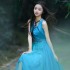 chinese traditional hanfu Dresses national flower embroidery sunDresses vintage lace chiffon long Dresses oriental folk dress