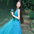 chinese traditional hanfu Dresses national flower embroidery sunDresses vintage lace chiffon long Dresses oriental folk dress