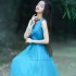 chinese traditional hanfu Dresses national flower embroidery sunDresses vintage lace chiffon long Dresses oriental folk dress