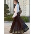 Original Hanfu Dresses Ming Woven Gold Makeup Flower Horse Face Skirt Collar Airplane Sleeve Top Ming Dynasty Black Autumn Winter