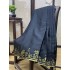 Original Hanfu Dresses Ming Woven Gold Makeup Flower Horse Face Skirt Collar Airplane Sleeve Top Ming Dynasty Black Autumn Winter
