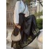 Original Hanfu Dresses Ming Woven Gold Makeup Flower Horse Face Skirt Collar Airplane Sleeve Top Ming Dynasty Black Autumn Winter