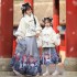 2 Colors Traditional Chiense Hanfu Cloak Dresses Set Gorgeous Vintage Horse Face Skirt Girls Women Year Christmas Suit