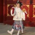 2 Colors Traditional Chiense Hanfu Cloak Dresses Set Gorgeous Vintage Horse Face Skirt Girls Women Year Christmas Suit