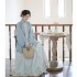 Ming Dynasty Hanfu Stand Collar Large Top Jacquard Horse Face Skirt Daily Mamian Skirt Ancient Costumes Traditional Clothing