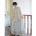 Ming Dynasty Hanfu Stand Collar Large Top Jacquard Horse Face Skirt Daily Mamian Skirt Ancient Costumes Traditional Clothing
