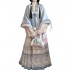 chinese ming dynasty improved women stand collar big sleeve embroidery thicked daily autumn fairy hanfu dress