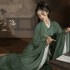 Ming Dynasty Han Suit Women Green Hanfu Robe Traditional Ancient Clothes Female Photo Shooting Princess Fairy Costumes Student