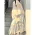 Chinese Year Hanfu Embroidered Round Neck Large Ma Mian skirt Large sleeve Winter style