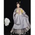 Ancient Ming Dynasty Hanfu Standing Collar Long Robe Long Jacket Coat Women Chinese Traditional Elegant Clothing