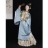 Ancient Ming Dynasty Hanfu Standing Collar Long Robe Long Jacket Coat Women Chinese Traditional Elegant Clothing