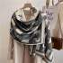 Alphabet scarf Women double face imitation cashmere scarf comfortable air conditioning shawl cover blanket widened thick neck