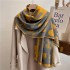 Alphabet scarf Women double face imitation cashmere scarf comfortable air conditioning shawl cover blanket widened thick neck