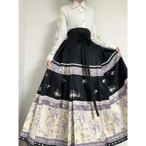 Ma Mian Skirt Hanfu Women Embroidered Shirt Printed Daily Autumn Suit Han Element Original Hanfu Women Dress