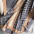 Plaid jacquard thick scarf women imitation cashmere winter decorative shawl warm short beard tassel bib