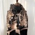 thermal scarf for Autumn Winter double sided imitation cashmere women with thick shawl windproof bib
