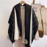 In 2022 the women winter Korean version of plaid flower long shawl students thick bib