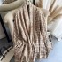 Korean version of the thousand bird print imitation cashmere scarf fashion early autumn warm bib shawl
