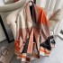 thick imitation cashmere scarf women geometric color matching warm shawl dual use Korean version winter necktie