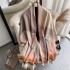 thick imitation cashmere scarf women geometric color matching warm shawl dual use Korean version winter necktie