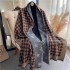 Korean version of students imitation cashmere scarf female tassel shawl warm thickened double double color bib