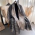 Korean version of students imitation cashmere scarf female tassel shawl warm thickened double double color bib