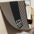 cashmere scarf Autumn Winter women Korean version of geometric stripes double sided warm tassel bib fashion