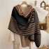 cashmere scarf Autumn Winter women Korean version of geometric stripes double sided warm tassel bib fashion