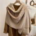 cashmere scarf Autumn Winter women Korean version of geometric stripes double sided warm tassel bib fashion