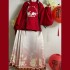 Winter Hanfu Women Round Neck Robe Skirt Pipa Sleeve Ming Dynasty Ma Mian Skirt Chinese Lunar Year of the Rabbit