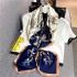 Spring temperament square scarf South Korea match color small fresh imitation silk scarf headband female wholesale