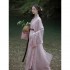 Song Dynasty Purple Fairy Women Hanfu Dresses Set Traditional Chinese Ancient Costumes Wide Sleeve Flower Printed Coat