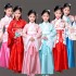Traditional Chinese Hanfu Women Dancing Clothing White Classic Dresses Folk Dance Costumes For Kids Girls Children Child Red Blue