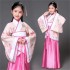 Traditional Chinese Hanfu Women Dancing Clothing White Classic Dresses Folk Dance Costumes For Kids Girls Children Child Red Blue