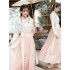 Hanfu Female Costumes Adult Student Ming Made Chinese Improved Waist length Sarong Daily Collar Suit Powder Fashion